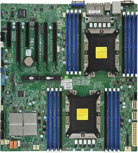 supermicro motherboard 2xcpu x11dpi-n 2nd gen xeon scalable tdp 205w/ 16xdimm/ 14xsata/ c621 raid 0/1/5/10/ 2xge/ 4xpciex16, 2xpciex8/ m.2(pcie)(e-atx