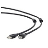 Gembird/Cablexpert CCF2-USB2-AMAF-10 USB 2.0 Pro Кабель, AM/AF, 3м, экран, 2феррит.кольца, черный, пакет