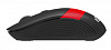 Мышь Оклик 310MW черный/красный оптическая (3200dpi) беспроводная USB для ноутбука (4but)