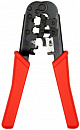 Инструмент обжимной Hyperline HT-568 для RJ-45/RJ-12 (упак:1шт) черный/красный