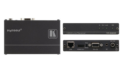 Приемник Kramer Electronics [TP-580R] сигнала HDMI, RS-232 и ИК из кабеля витой пары (TP), до 70 м