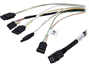 Cable SFF-8643 - 4*SATA (MiniSAS HD -to- 4*SATA), 0.5m (analog LSI00410, LSI00409, 2279800-R)