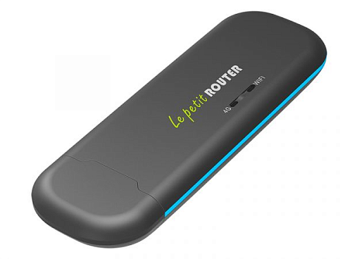 D-Link Wi-Fi LTE Mobile USB Router, 1 internal LTE antenna, 1 internal Wi-Fi antenna, SIM slot, microSD slot