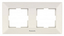 Рамка Panasonic Arkedia WMTF08022BG-RU 2x горизонтальный монтаж пластик бежевый (упак.:1шт)