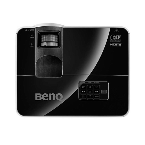 BenQ Projector MX631ST DLP, 1024x768 XGA, 3200 AL, 13000:1, 4:3, 0.9ST, 30"-300", TR 0.9~1.08, 1.2x, HDMIx2, VGA, USB 2.0, 3D, 10W, 6000ч, Black, 2.6