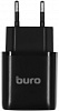 Сетевое зар./устр. Buro BUWG1 18W 3A (QC) USB-A универсальное черный (BUWG18P100BK)