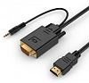 Кабель-переходник аудио-видео Premier 5-983AU HDMI (m)/VGA (m) 3м. позолоч.конт. черный (5-983AU 3.0)