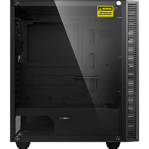Компьютерный корпус, без блока питания ATX/ Gamemax Draco XD ATX case, black, w/o PSU, w/1xUSB3.0+1xUSB2.0, w/3x12cm ARGB GMX-FN12-DBB front fans, w