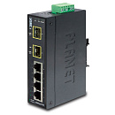 Коммутатор Planet ISW-621TF для монтажа в DIN рейку/ IP30 Slim Type 4-Port Industrial Ethernet Switch + 2-Port SFP Fiber (-40 - 75 C)