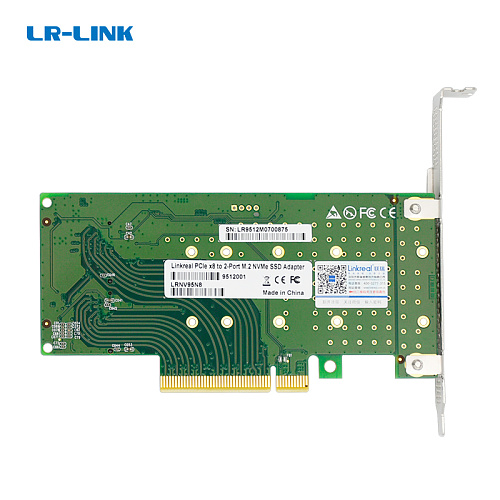 Контроллер ShenzhenLianrui Electronic Co., LTD Адаптер для SSD/ PCIe x8 to 2-Port M.2 NVMe Adapter