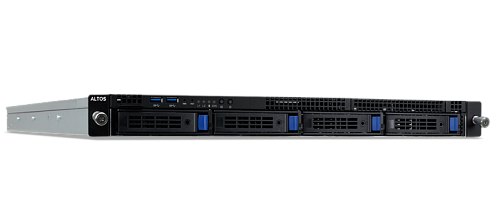 сервер acer altos brainsphere server 1u r369 f4 nocpu(2)scalable/tdp up to 205w/nodimm(24)/hdd(4)lff/2x1gbe/3xlp+2xocp/2x800w/3ynbd