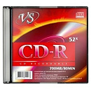 Диски VS CD-R 80min, 52x, Slim Case (620038)
