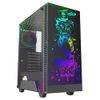 Корпус FragMachine RockStar 2 ATX case, black, w/o PSU, w/1xUSB3.0+1xUSB2.0, w/3x12cm ARGB front fan (GMX-12-DBB fan), w/1x12cm ARGB rear fan (GMX-12-