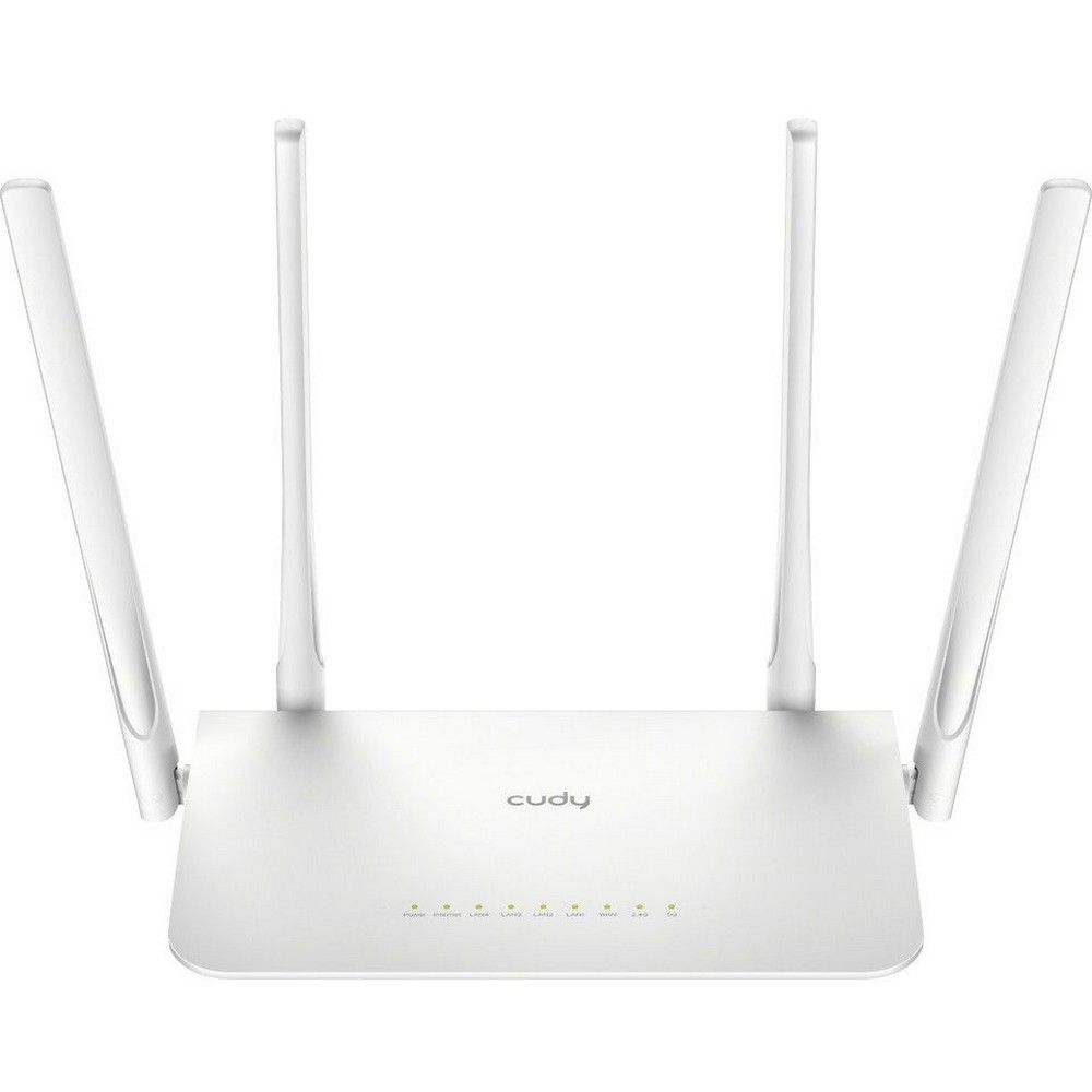 Маршрутизатор CUDY WR1300 V5 AC1200 Gigabit Wi-Fi Mesh Router WR1300 V5 AC1200 Gigabit Dual Band Wi-Fi Mesh Router, Chipset MediaTek, 5 × 10/100/1000M
