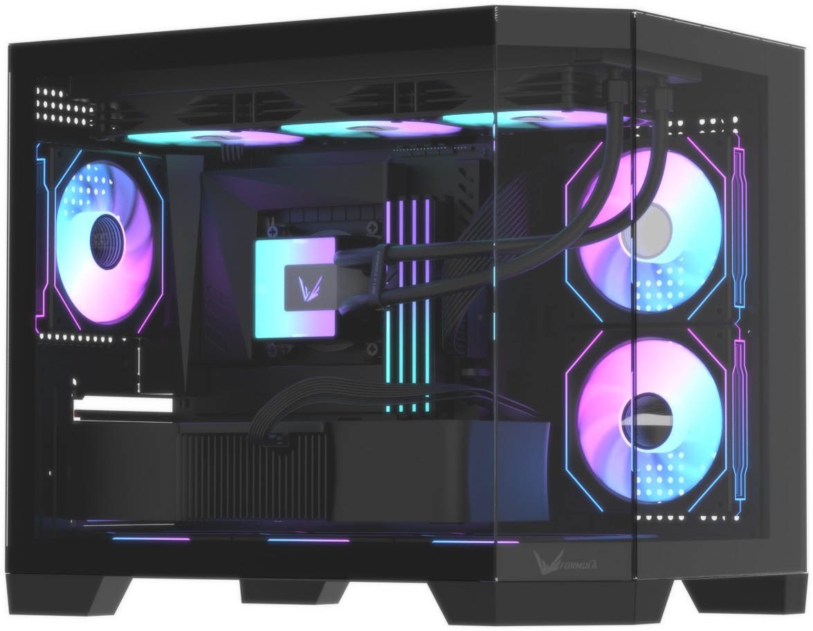Корпус для компьютера FORMULA mATX Crystal Z6M Black