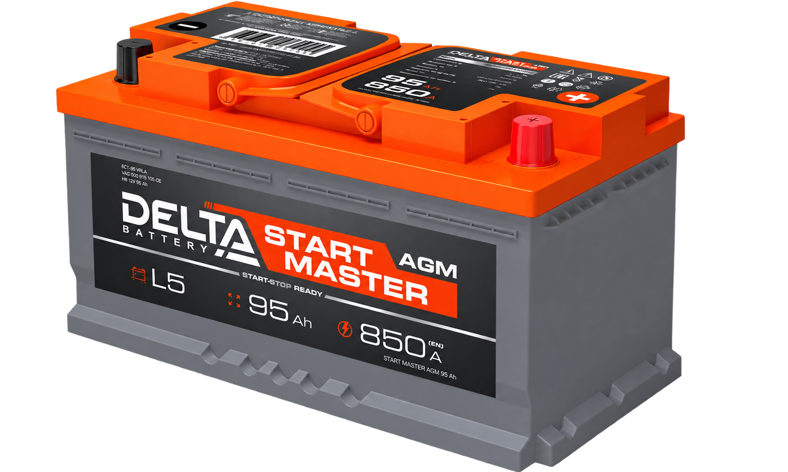 Автомобильная аккумуляторная батарея DELTA START MASTER 95 Ah AGM