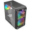 Корпус Powercase Mistral Micro A3B ARGB, Tempered Glass, 2x 140mm ARGB PWM+1x 120mm ARGB PWM, чёрный, mATX (CMMAB-A3)
