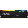 Модуль памяти Kingston 32GB DDR5 5600 FURY Beast Black RGB EXPO Non-ECC Unbuffered DIMM (Single Module) 2RX8 36-38-38 1.25V 288-pin 16Gbit