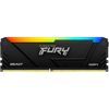 Модуль памяти Kingston 32GB DDR4 2666 FURY Beast RGB Black PnP Non-ECC Unbuffered DIMM (Single Module) 2RX8 16-18-18 1.2V 288-pin 16Gbit