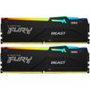 Память DDR5 2x8GB 6000MHz Kingston KF560C30BBAK2-16 Fury Beast Black RGB RTL Gaming PC5-48000 CL30 DIMM 288-pin 1.4В kit single rank с радиатором Ret