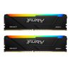 Комплект модулей памяти Kingston 32GB DDR4 2666MHz DIMM FURY Beast Black RGB PnP kit 2x16Gb, CL16, 1.2V 288-pin Non-ECC