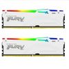 Комплект модулей памяти Kingston 32GB DDR5 6000MHz DIMM FURY Beast White RGB (2х16gb),CL40