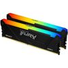 Комплект модулей памяти Kingston 32GB DDR4 3733MHz DIMM FURY Beast Black RGB XMP kit 2*16, CL19, 1.35V 288-pin 8Gbit Non-ECC