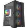 Корпус Powercase Корпус Powercase ByteFlow Micro Black, Tempered Glass, 4х 120mm ARGB fans, ARGB HUB, чёрный CAMBFB-A