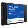 Твердотельный накопитель SSD WD Blue WDS200T3B0A 2TB 2.5" Client SATA 6Gb/s, 560/530, IOPS 95/84K, MTBF 1,75M, 3D NAND TLC, 500TBW, Retail (856315)