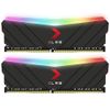 Комплект модулей памяти PNY XLR8 EPIC-X RGB Gaming Memory MD16GK2D4360018XRGB 16GB DDR4 3600 DIMM Non-ECC, CL18, 1.35V, Heat Shield, XMP 2.0, Kit (2x8
