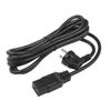 Сетевой кабель Hyperline PWC-IEC19-SHM-5.0-BK Кабель питания (Schuko+C19) (3x1.5), 16A, угловая вилка, 5м, цвет черный (ПВС-АП-3*1,5-250-S22C19-16-5,0