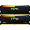 Комплект модулей памяти Kingston 64GB DDR4 3600MHz DIMM FURY Beast Black RGB XMP kit 2x32Gb, CL18, 288-pin 1.35V Non-ECC