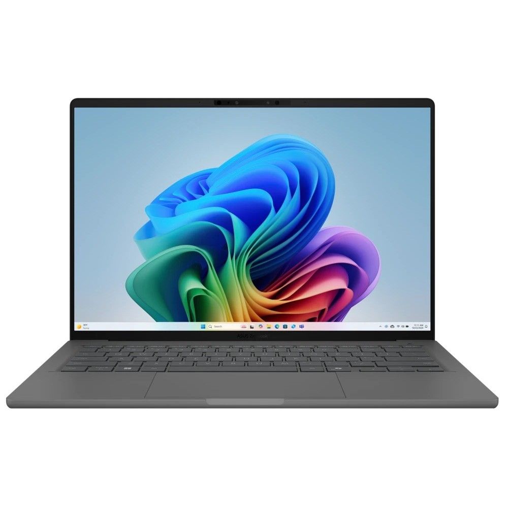 Ноутбук ASUS Zenbook 14 UX3407QA Qualcomm Snapdragon X X1-26-100/16Gb (soldered D5)/SSD512Gb/UMA/14"/OLED/Touch/WUXGA/1920x1200/60Hz/Win11/Iceland Gre