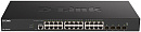 Коммутатор D-LINK Коммутатор/ DXS-1210-28T Smart L2+ Switch 24x10GBase-T, 4x25GBase-X SFP28, CLI, RJ45 Console