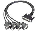 Разветвительный кабель DB9 "папа" x 4, 50 см