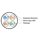 Hyperline UUTP4-C5E-S24-IN-LSZH-GY-100 (100 м) Кабель витая пара, неэкранированный U/UTP, категория 5e, 4 пары 24 AWG, 4х2х0,51 мм, однопроволочные жи