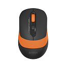Мышь A4Tech Fstyler FG10S черный/оранжевый оптическая (2000dpi) silent беспроводная USB для ноутбука