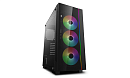 Блок питания DEEPCOOL MATREXX 55 V3 ADD-RGB 3F без БП, большое боковое окно, 3xRGB LED 120мм вентилятора спереди, RGB LED спереди, черный, ATX