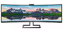 49" Philips 499P9H изогнутый 5120x1440 (Dual QHD)@70Гц IPS W-LED 39:2 5ms(GtG) DP1.4 2*HDMI 2.0 4* USB 3.1(1* BC1.2) ДК USB-C 2*Speakersх5Вт Webcam 80