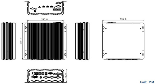 Компактный встраиваемый компьютер C6-NNZ-10210U-C10