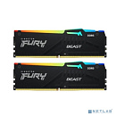 Оперативная память Kingston DDR5 FURY Beast Black DDR5 32Gb (kit 2x16Gb), 5200Mhz, [KF552C36BBEAK2-32] CL36, с радиатором