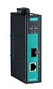 Промышленный медиаконвертер Gigabit Ethernet 10/100/1000BaseTX в 100/1000BaseSFP в металлическом корпусе с расширенным диапазоном температур