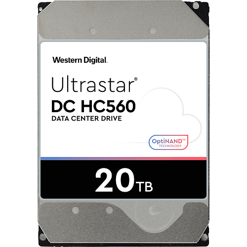 Жесткий диск WD Жесткий диск/ HDD SATA Server 20Tb Ultrastar DC HC560 7200 6Gb/s 512MB 1 year warranty
