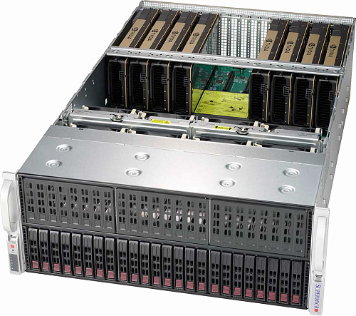 Серверная платформа SUPERMICRO GPU SERVER SYS-4029GP-TRT2 (X11DPG-OT, 418GTS-R3200) (LGA 3647, 24xDDR4 Up to 6TB ECC 3DS LRDIMM, 24x2.5", 11 PCI-E