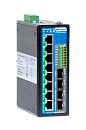 Управляемый промышленный Full Gigabit Ethernet коммутатор 2 уровня, 8 x 1G RJ45, 2 x 1G SFP, 2 x 2.5G SFP, питание 220VAC/DC, монтаж на DIN-рейку