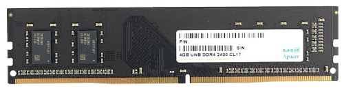 Apacer DDR4 4GB 2400MHz UDIMM (PC4-19200) CL17 1.2V (Retail) 256*16 (AU04GGB24CEWBGH / EL.04G2T.LFH)