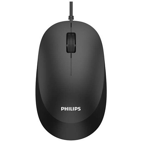 Philips Проводная Мышь SPK7207BL USB 2.0, 3 кнопки 1000dpi, Чёрный