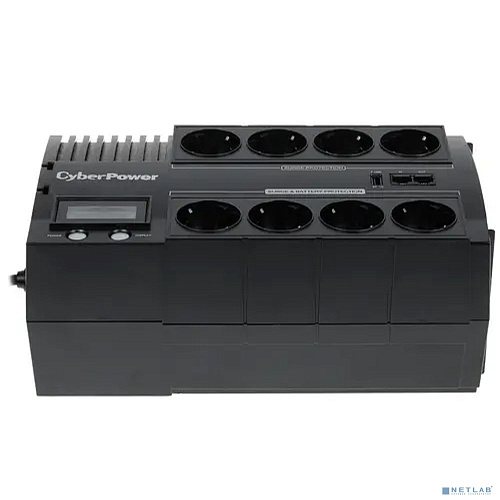 CyberPower BR1000ELCD ИБП {Line-Interactive, 1000VA/600W USB/RJ11/45/USB charger A (4+4 EURO), 12В/9 Ач х 1}