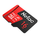 Носитель информации Netac P500 Extreme PRO 16GB MicroSDHC V10/U1/C10 up to 100MB/s, retail pack with SD Adapter