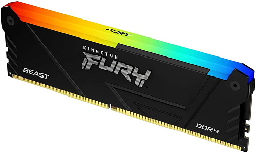 Память оперативная/ Kingston 32GB 2666MT/s DDR4 CL16 DIMM FURY Beast RGB